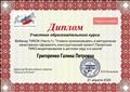 Диплом участника образовательного курса Диплом участника образовательного курса
